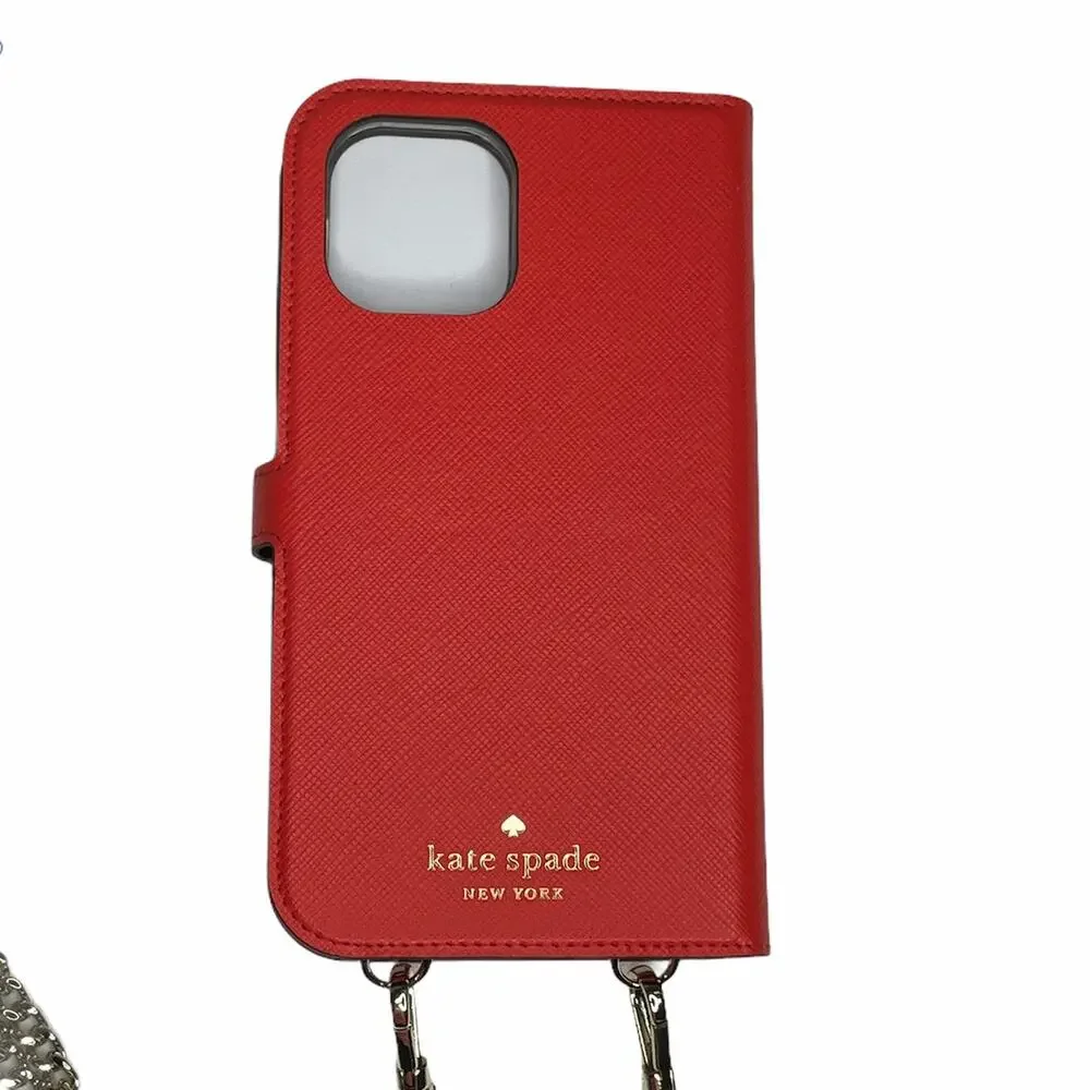 Kate Spade Iphone 12 PRO MAX Magnetic Wrap Folio Case on a Chain crossbody